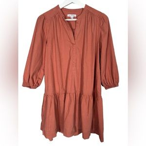 FREE ASSEMBLY Corduroy Shift Long Sleeve Dress Oversized Size XS-S